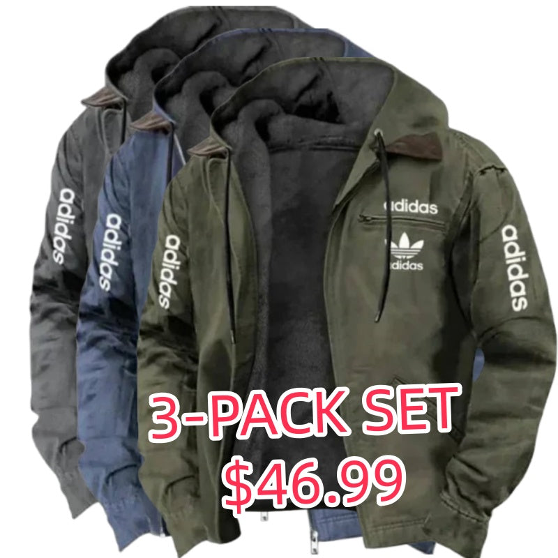 🎁Autumn Sale! Men's Fleece Hooded Jacket 2025