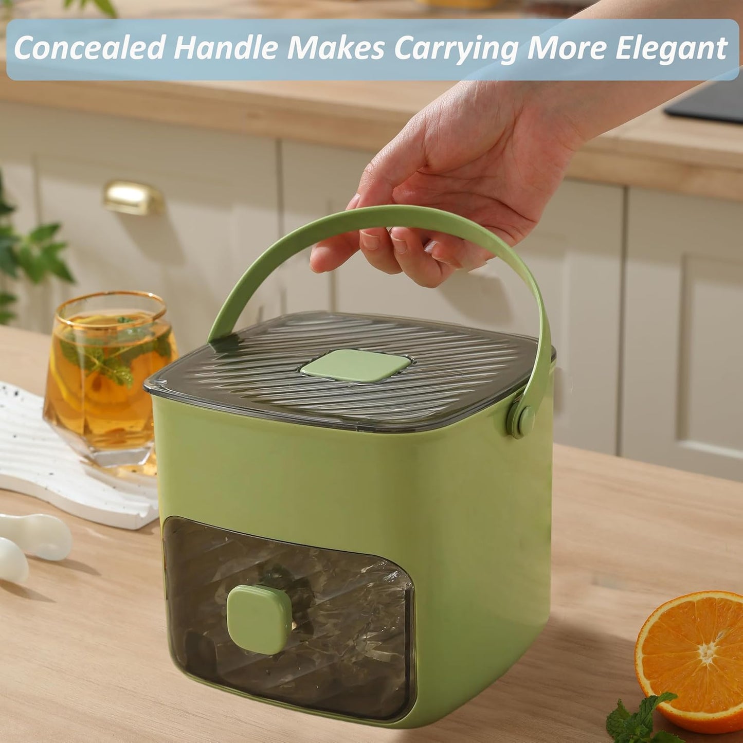 ☀️Summer Hot Sale 50%OFF🧊Portable Ice Maker with Lid and Storage Box