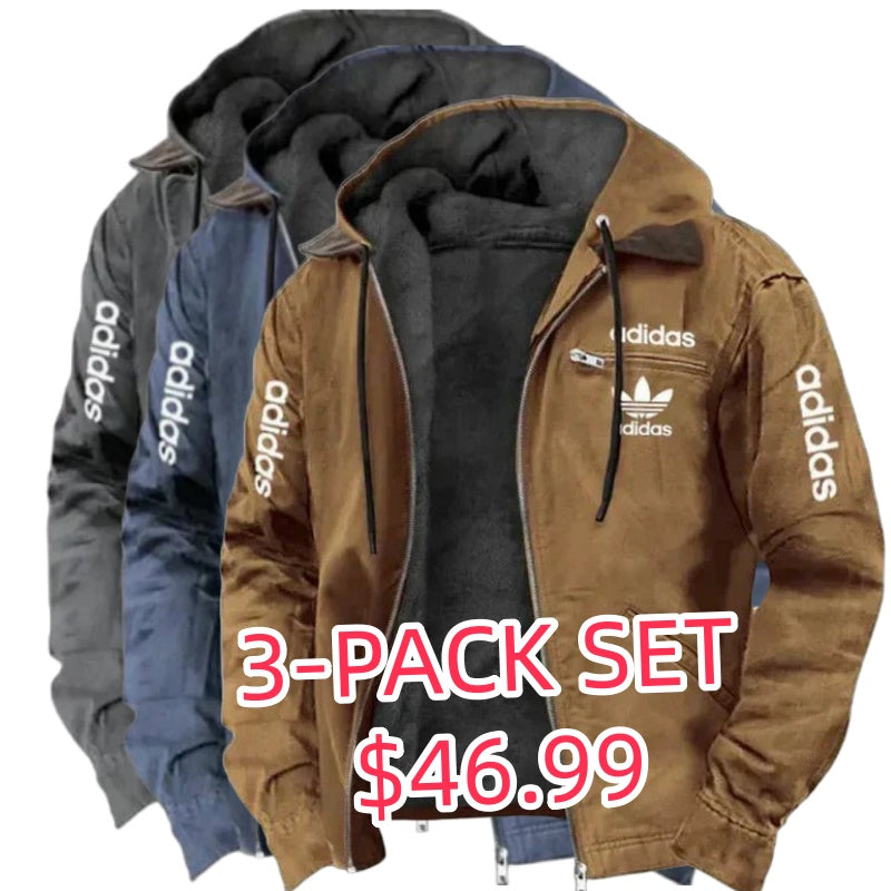 🎁Autumn Sale! Men's Fleece Hooded Jacket 2025