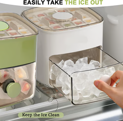 ☀️Summer Hot Sale 50%OFF🧊Portable Ice Maker with Lid and Storage Box