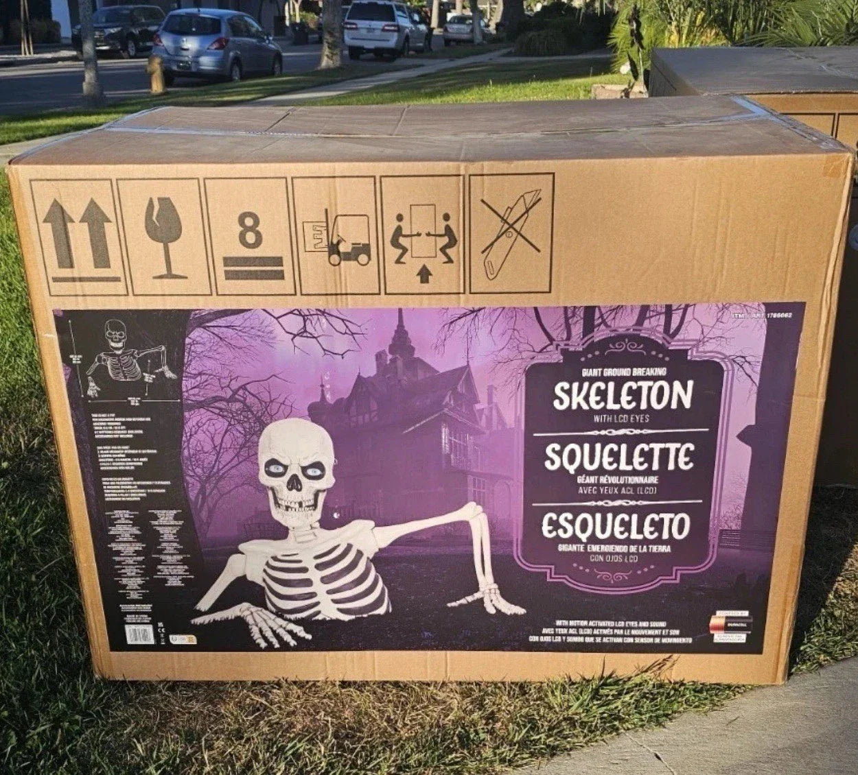 🔥Early Bird Halloween Special👻 Massive Skeleton with Glowing Eyes & Spooky Sound🎃 (Copy)