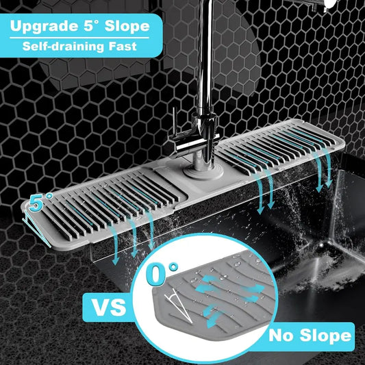 🎉AQA Foldable Faucet Splash Guard with Drainage – Easy to Use & Reusable