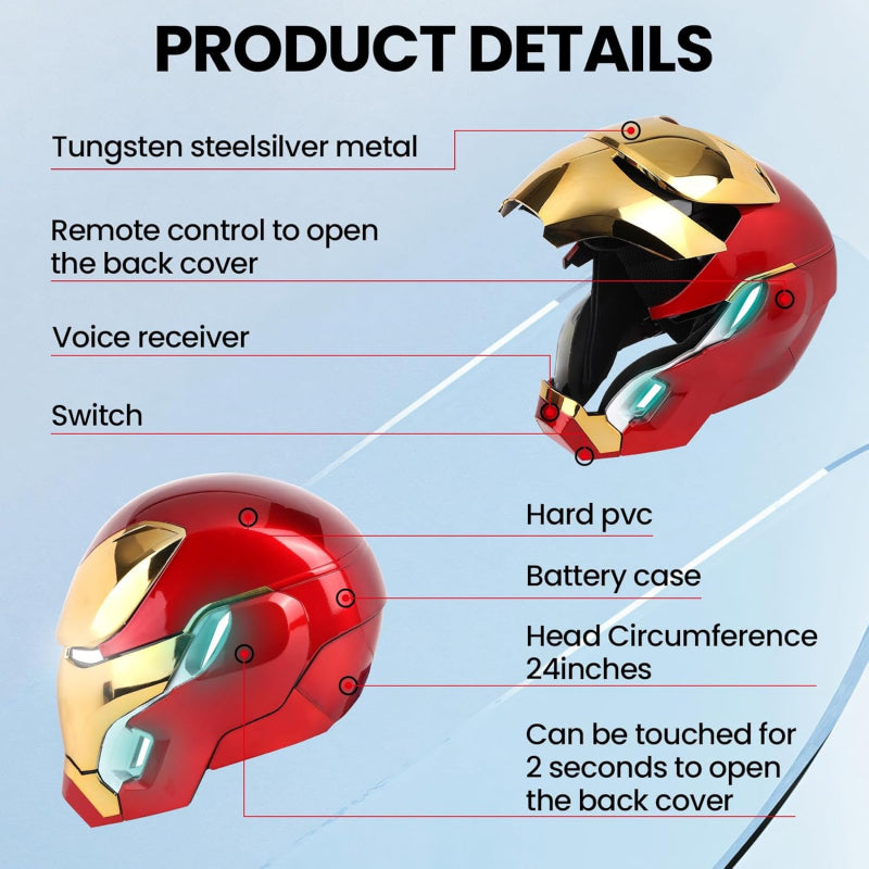 🛒[Premium Edition]Iron Man Helmet MK50 – 1:1 Wearable, Voice & Touch & Remote Control