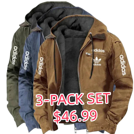 🎁Autumn Sale! Men's Fleece Hooded Jacket 2025