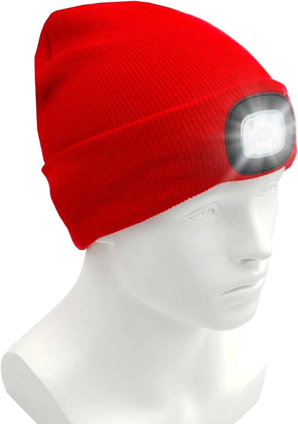 CENSGO Unisex Hat with Light, USB Rechargeable LED Headlamp Beanie, Gifts for Dad Father Men Husband Warm Knitted Cap