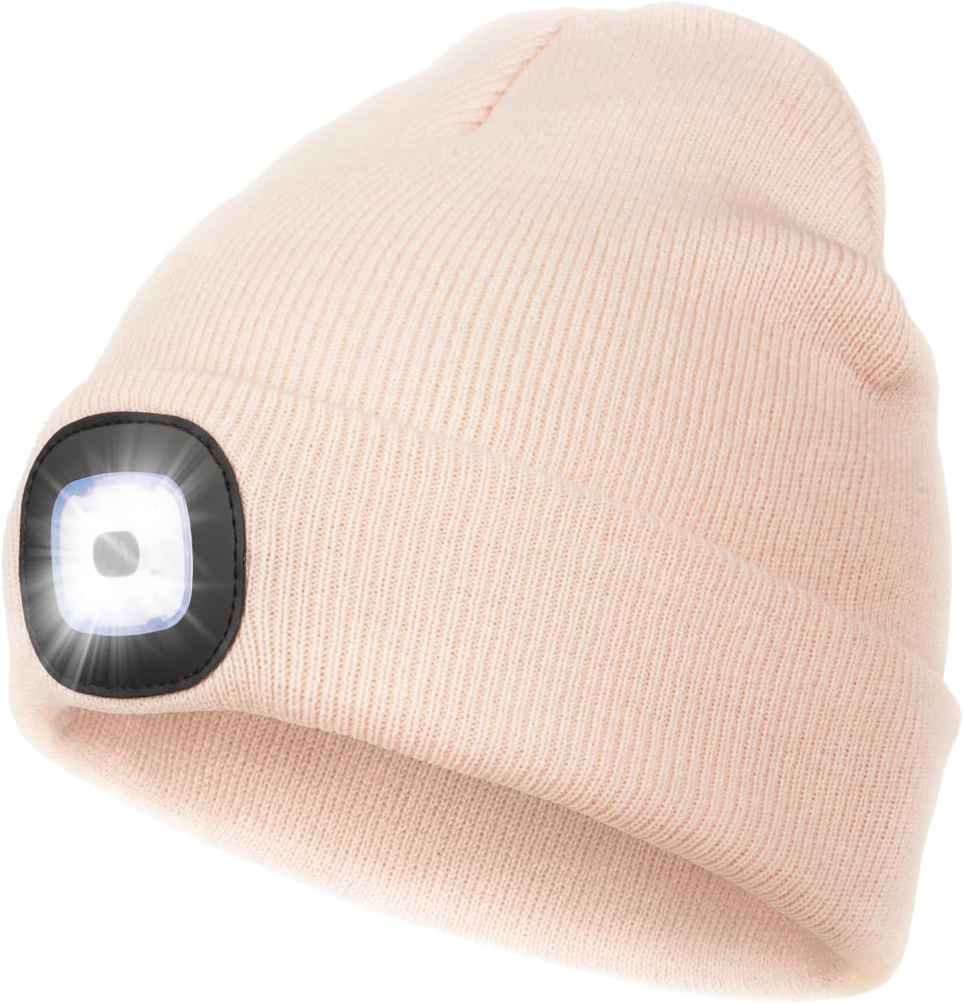 CENSGO Unisex Hat with Light, USB Rechargeable LED Headlamp Beanie, Gifts for Dad Father Men Husband Warm Knitted Cap