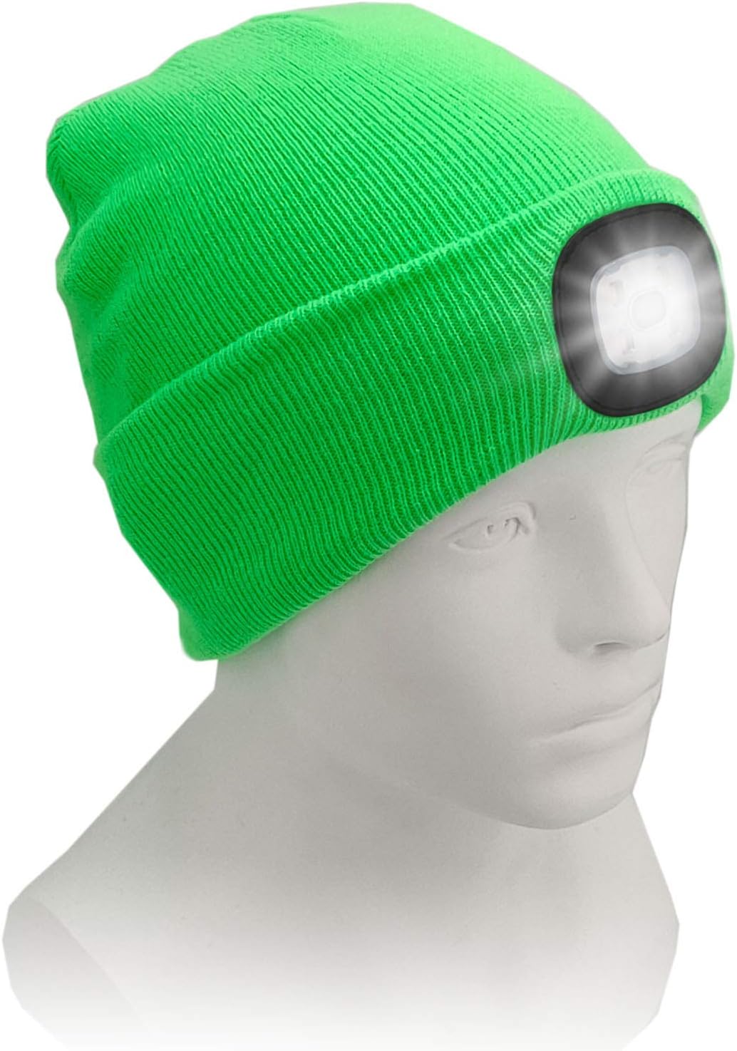 CENSGO Unisex Hat with Light, USB Rechargeable LED Headlamp Beanie, Gifts for Dad Father Men Husband Warm Knitted Cap