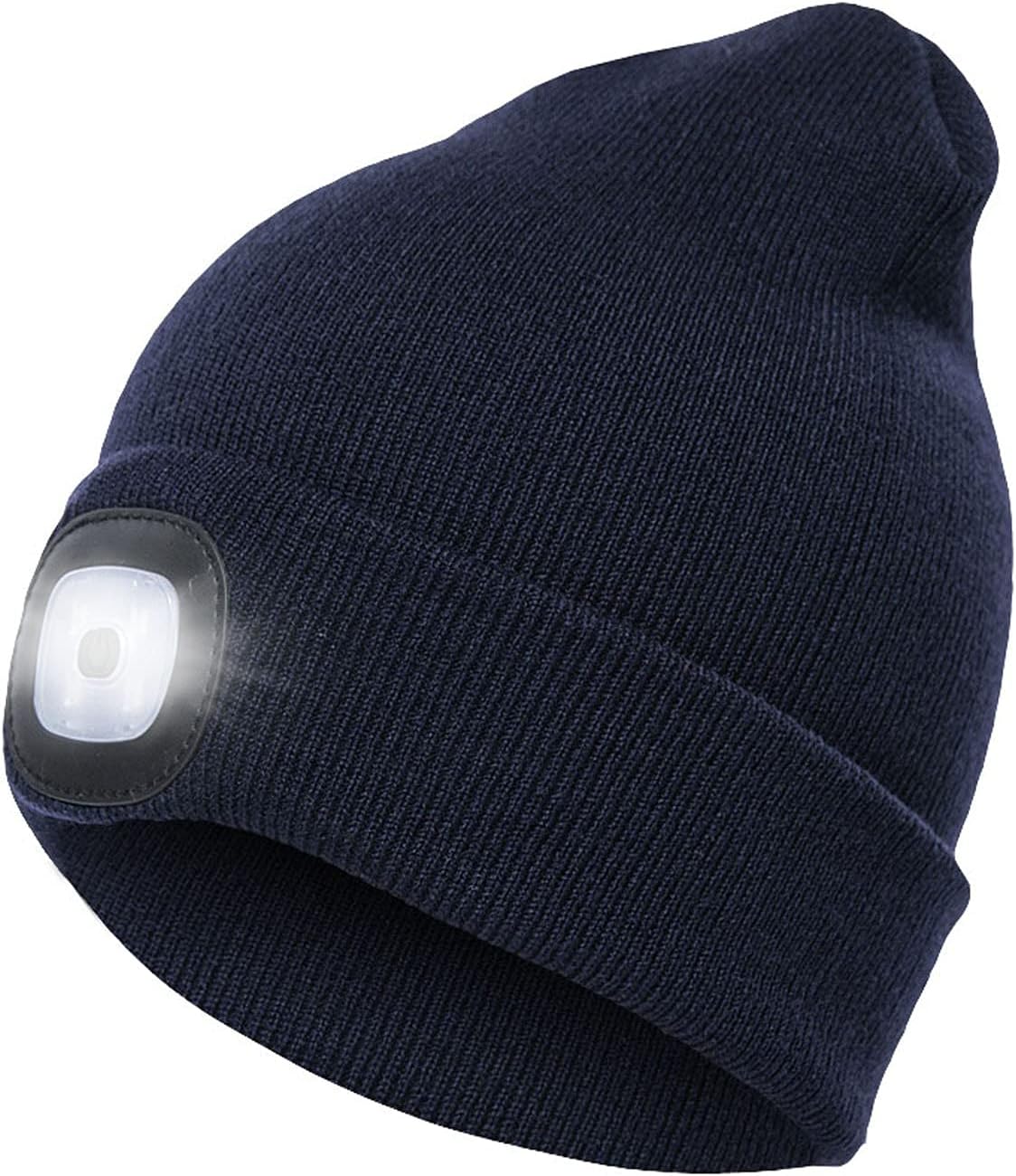 CENSGO Unisex Hat with Light, USB Rechargeable LED Headlamp Beanie, Gifts for Dad Father Men Husband Warm Knitted Cap
