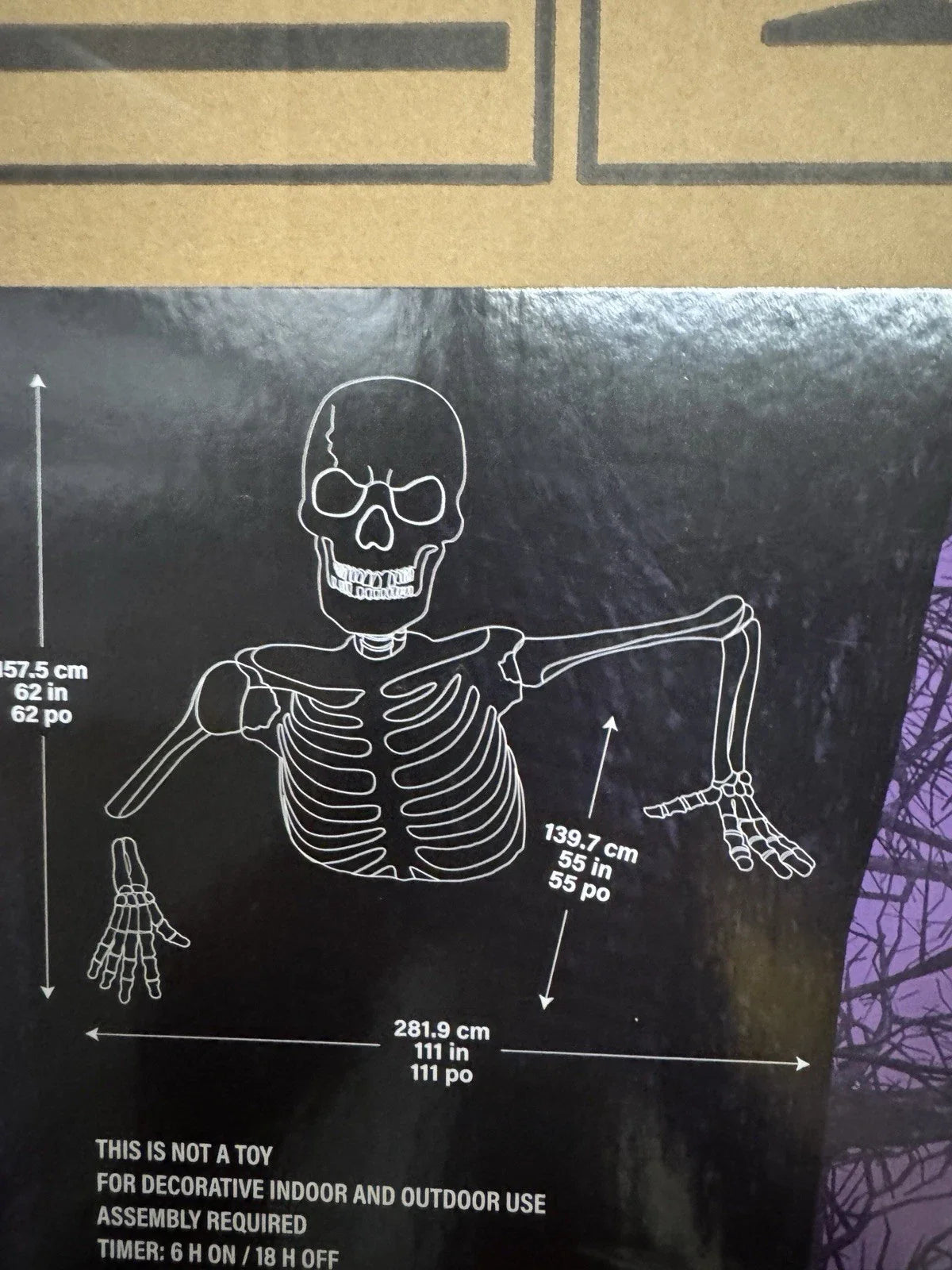 🔥Early Bird Halloween Special👻  Massive Skeleton with Glowing Eyes & Spooky Sound🎃 (Copy)