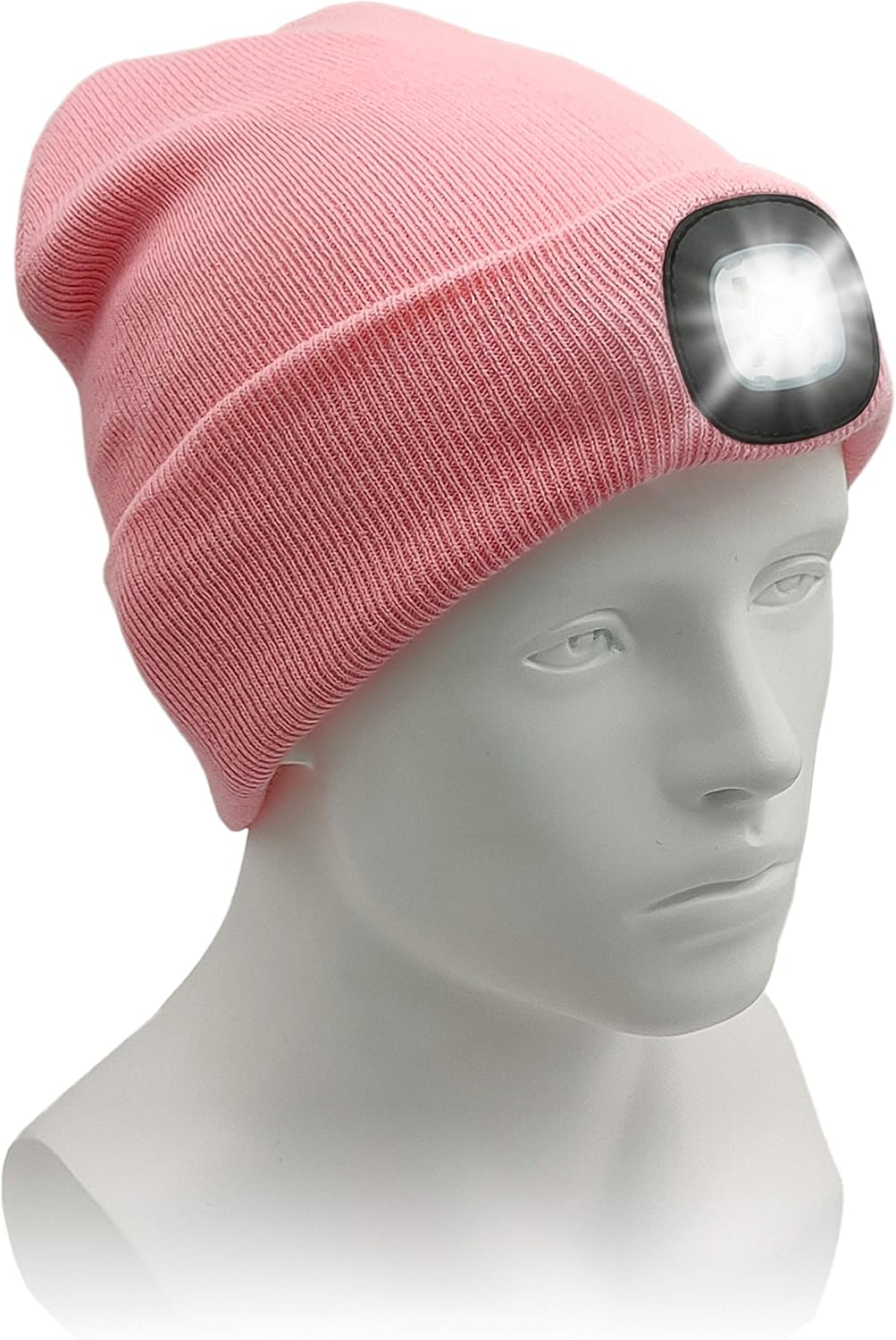 CENSGO Unisex Hat with Light, USB Rechargeable LED Headlamp Beanie, Gifts for Dad Father Men Husband Warm Knitted Cap