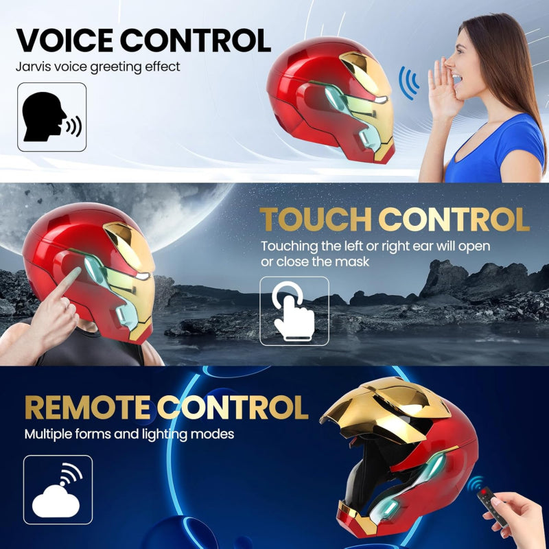 🛒[Premium Edition]Iron Man Helmet MK50 – 1:1 Wearable, Voice & Touch & Remote Control