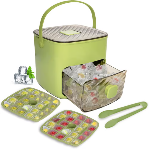 ☀️Summer Hot Sale 50%OFF🧊Portable Ice Maker with Lid and Storage Box