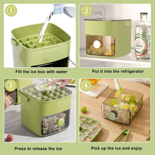 ☀️Summer Hot Sale 50%OFF🧊Portable Ice Maker with Lid and Storage Box