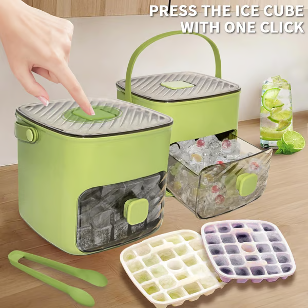 ☀️Summer Hot Sale 50%OFF🧊Portable Ice Maker with Lid and Storage Box